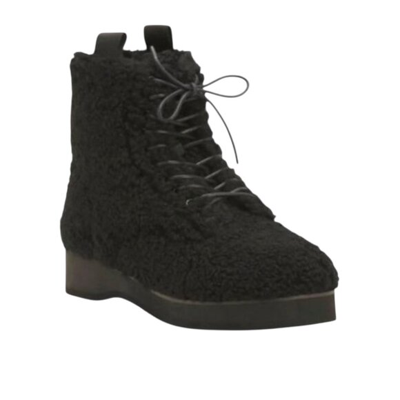 Roam Combat Cush Shearling Boots Black Size 8 NIB Retail $275 - Picture 1 of 8